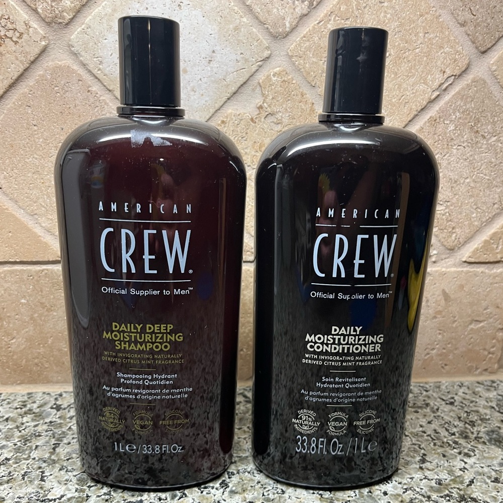 American Crew men’s shampoo and conditioner *New* 1 liter (33.8 fl oz) e…